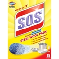 S.O.S. SOS SCRUBBER PADS 18PK 98021